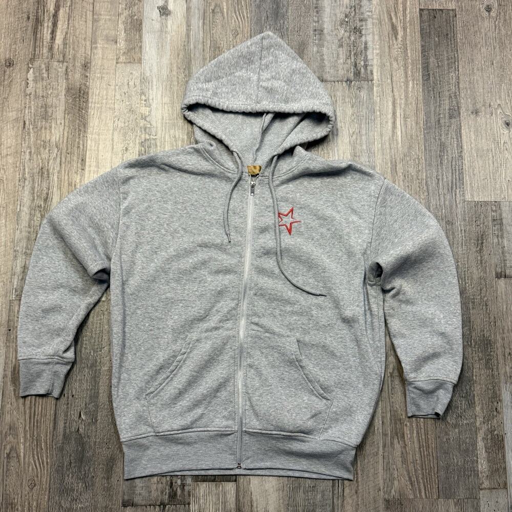 Cult Favorite Women’s Gray Full Zip Hooded Sweatshirt (Size S) Jacket 2 Sided